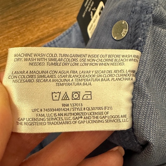 Gap Shorts NWT Corduroy Blue Frayed Hem Soft Stretch New With Tags Size 6 - Picture 8 of 10